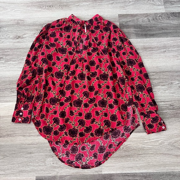Free People Mia Tunic floral oversized small - Picture 5 of 12